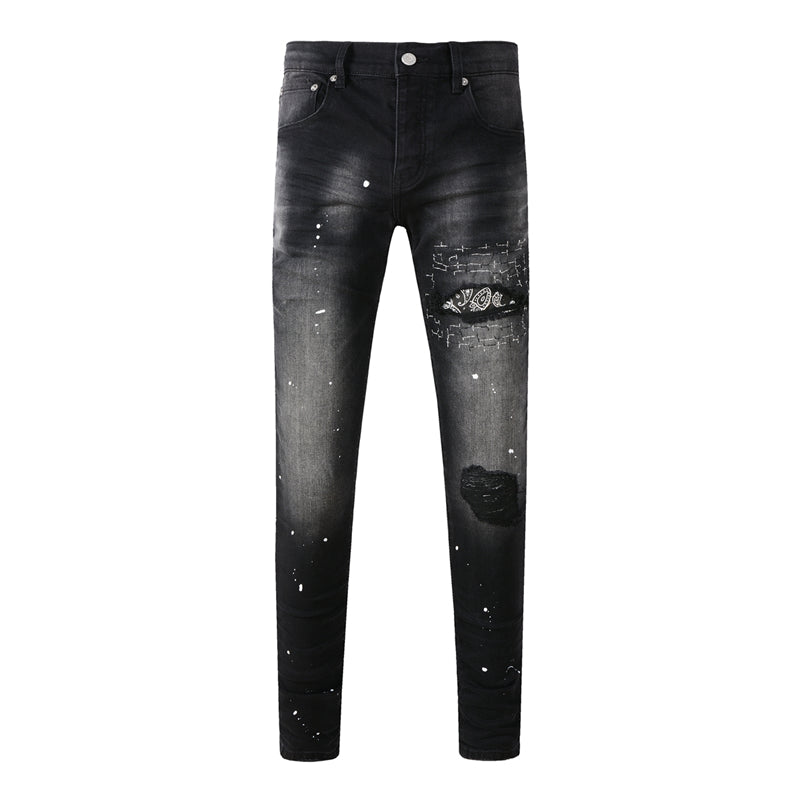 SOLLSALE-PURPLE Fashion Jeans 9099