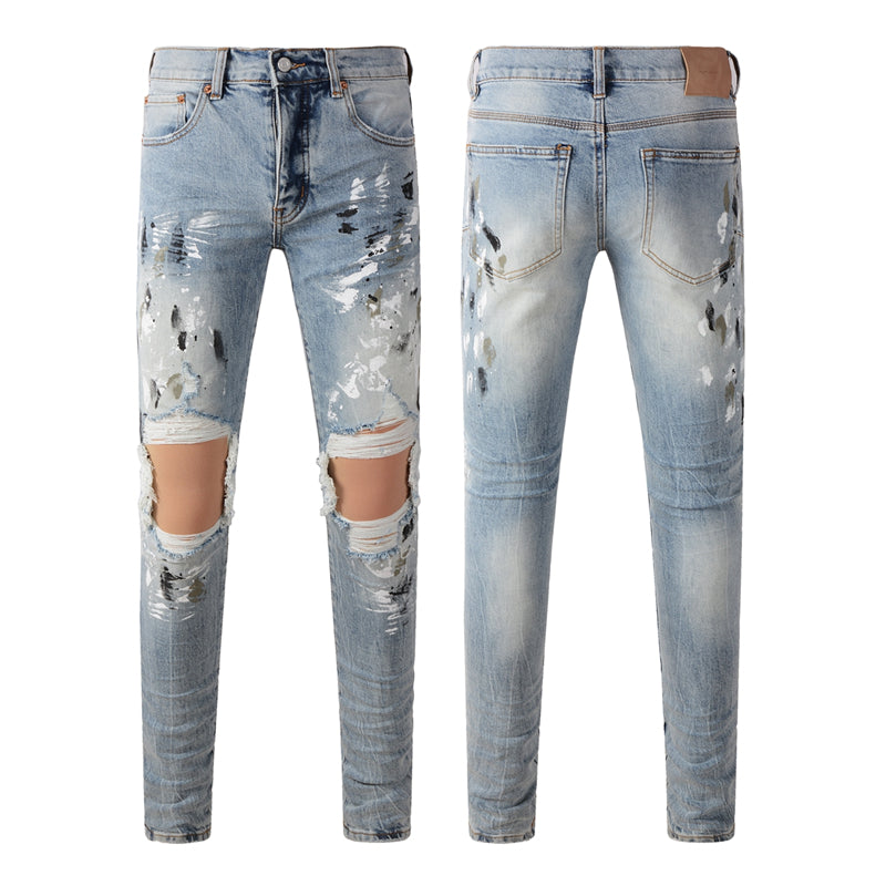 SOLLSALE-PURPLE Fashion Jeans 9100