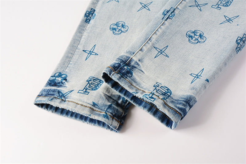 SOLLSALE-PURPLE Fashion Jeans 9063