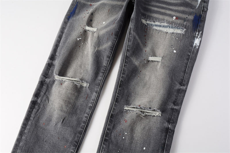 SOLLSALE-PURPLE Fashion Jeans 9107