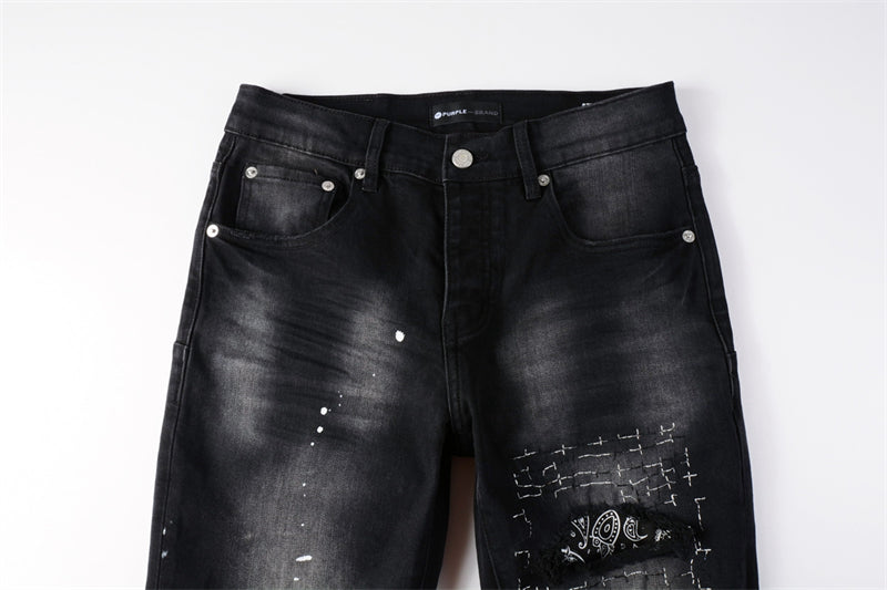 SOLLSALE-PURPLE Fashion Jeans 9099