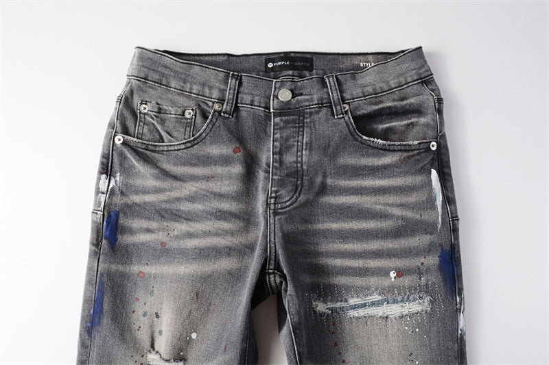 SOLLSALE-PURPLE Fashion Jeans 9107