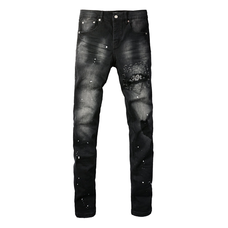 SOLLSALE-PURPLE Fashion Jeans 9099