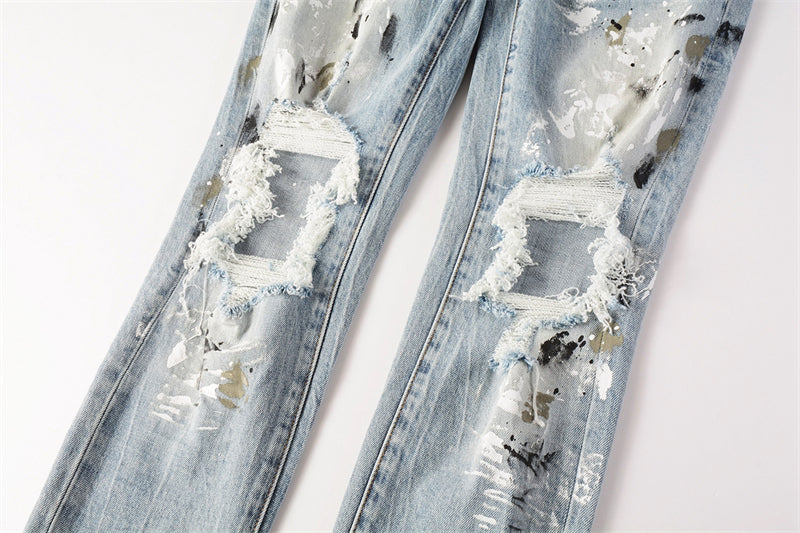 SOLLSALE-PURPLE Fashion Jeans 9100