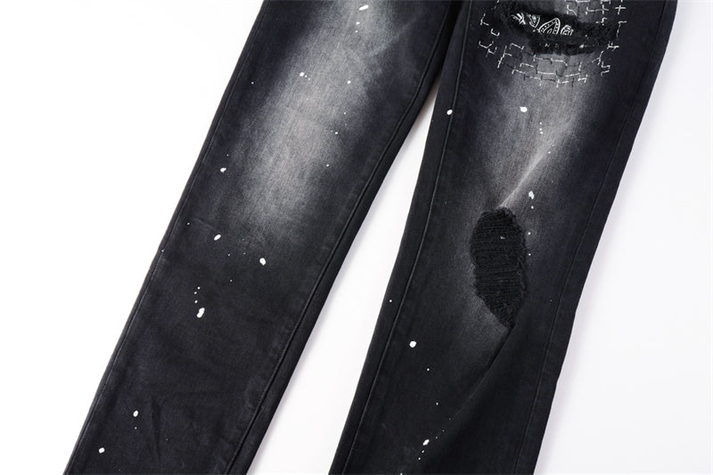 SOLLSALE-PURPLE Fashion Jeans 9099
