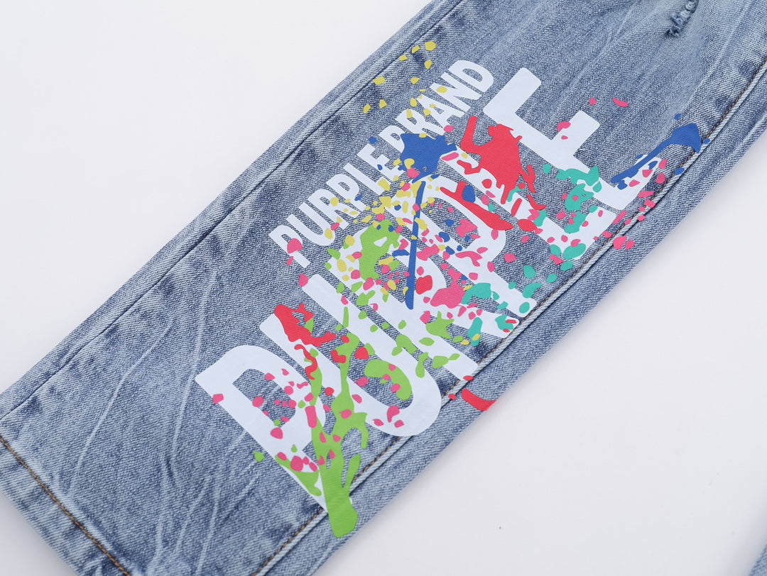 SOLLSALE-PURPLE Fashion Jeans