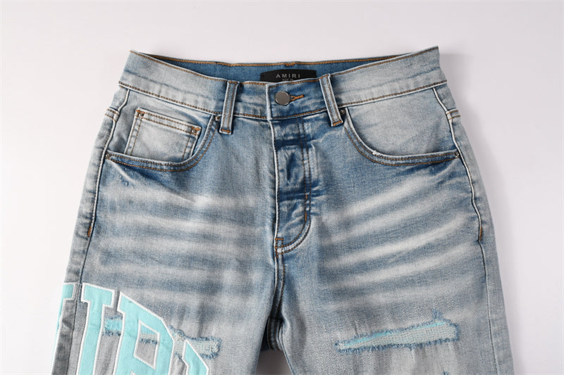 SOLLSALE-AMIRI  Fashion Denim shorts 6007