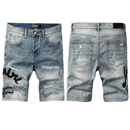 SOLLSALE-AMIRI  Fashion Denim shorts 6011