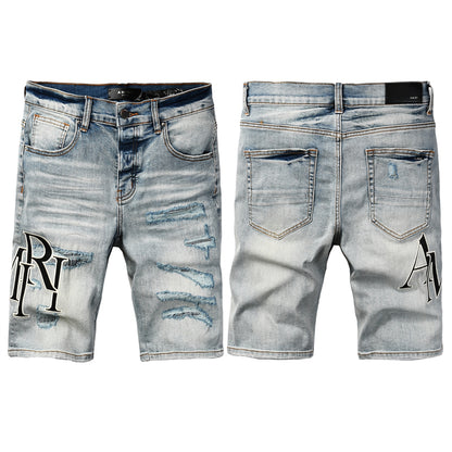 SOLLSALE-AMIRI  Fashion Denim shorts 6003