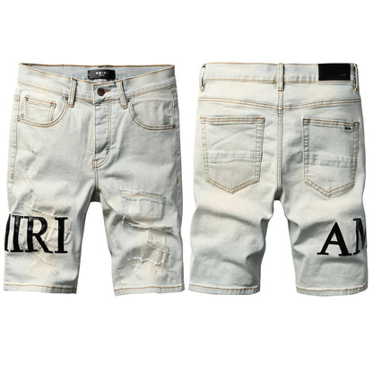 SOLLSALE-AMIRI  Fashion Denim shorts 6001
