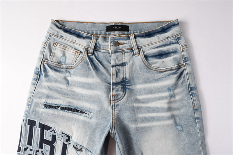 SOLLSALE-AMIRI  Fashion Denim shorts 6008