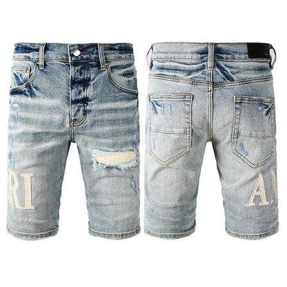 SOLLSALE-AMIRI  Fashion Denim shorts 6010