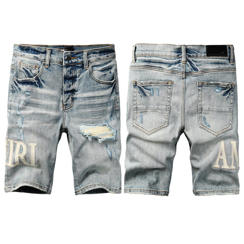 SOLLSALE-AMIRI  Fashion Denim shorts 6010