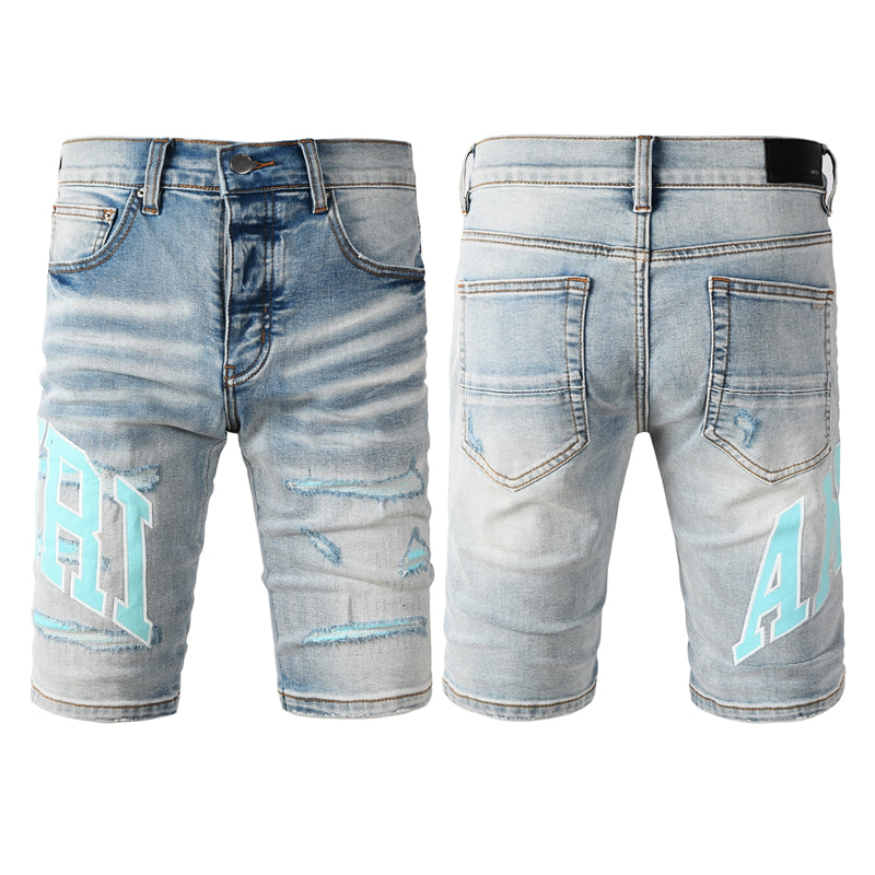 SOLLSALE-AMIRI  Fashion Denim shorts 6007