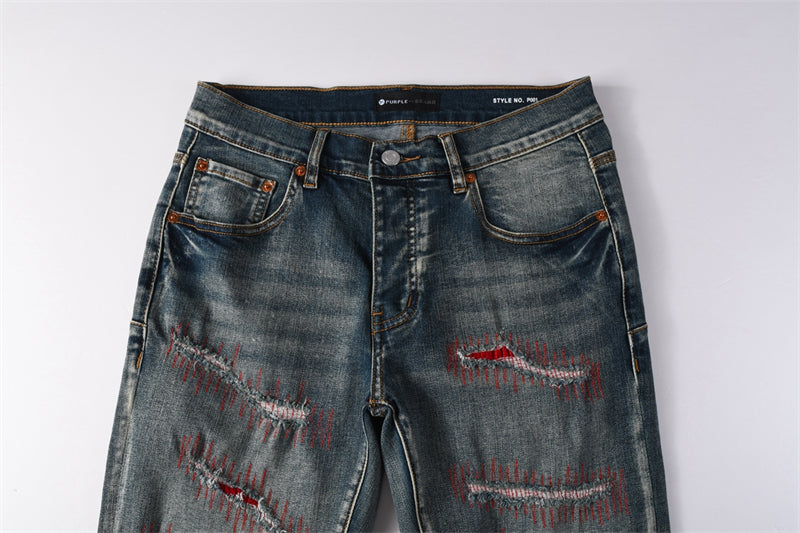 SOLLSALE-PURPLE  Fashion Jeans 9114