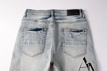SOLLSALE-AMIRI  Fashion Denim shorts 6003