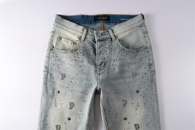 SOLLSALE-PURPLE  Fashion Jeans 9127