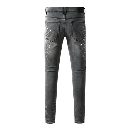 SOLLSALE-PURPLE  Fashion Jeans 9123