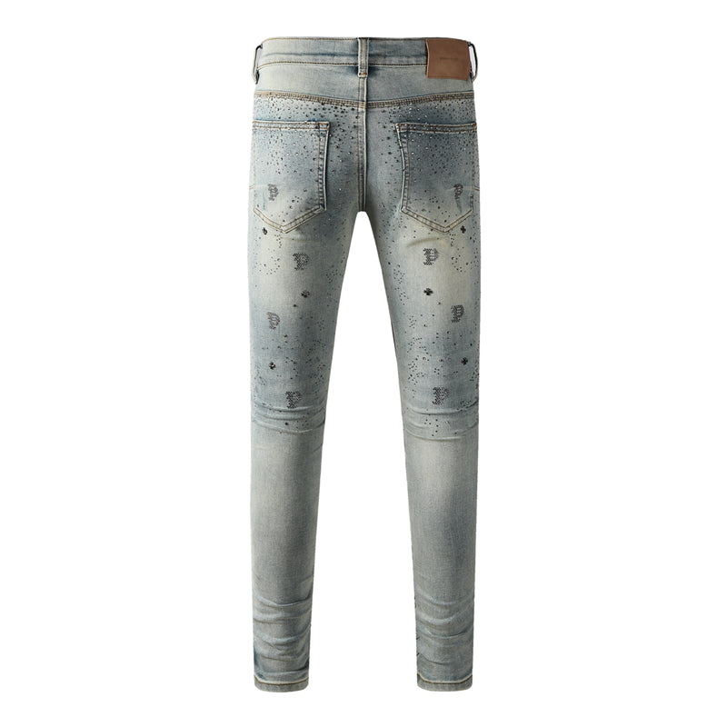 SOLLSALE-PURPLE  Fashion Jeans 9127