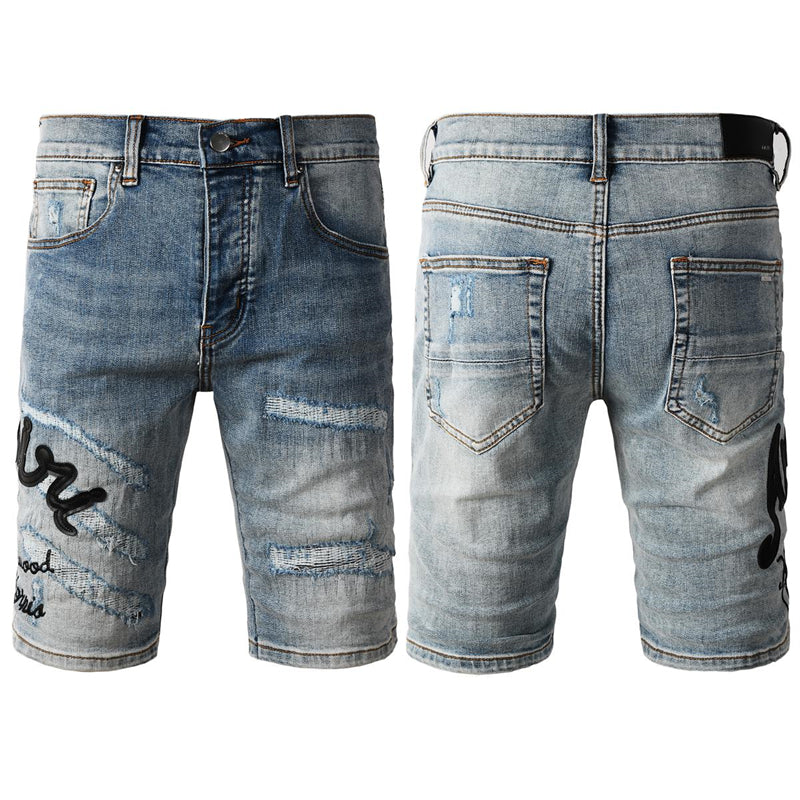 SOLLSALE-AMIRI  Fashion Denim shorts 6011