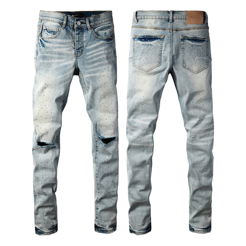 SOLLSALE-PURPLE  Fashion Jeans 9119