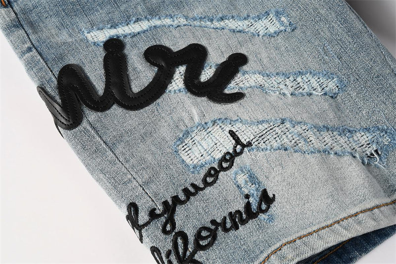 SOLLSALE-AMIRI  Fashion Denim shorts 6011