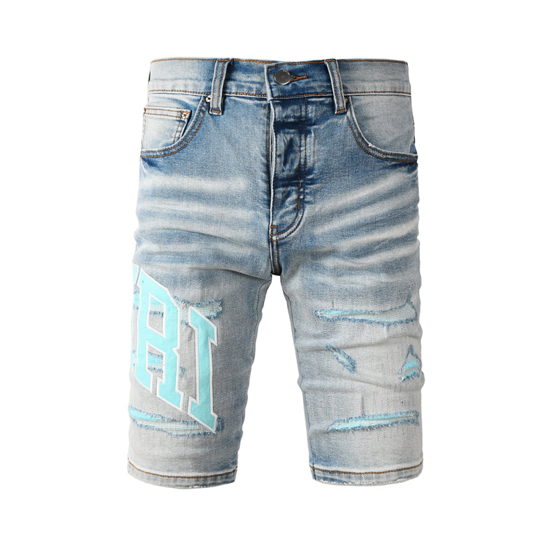 SOLLSALE-AMIRI  Fashion Denim shorts 6007