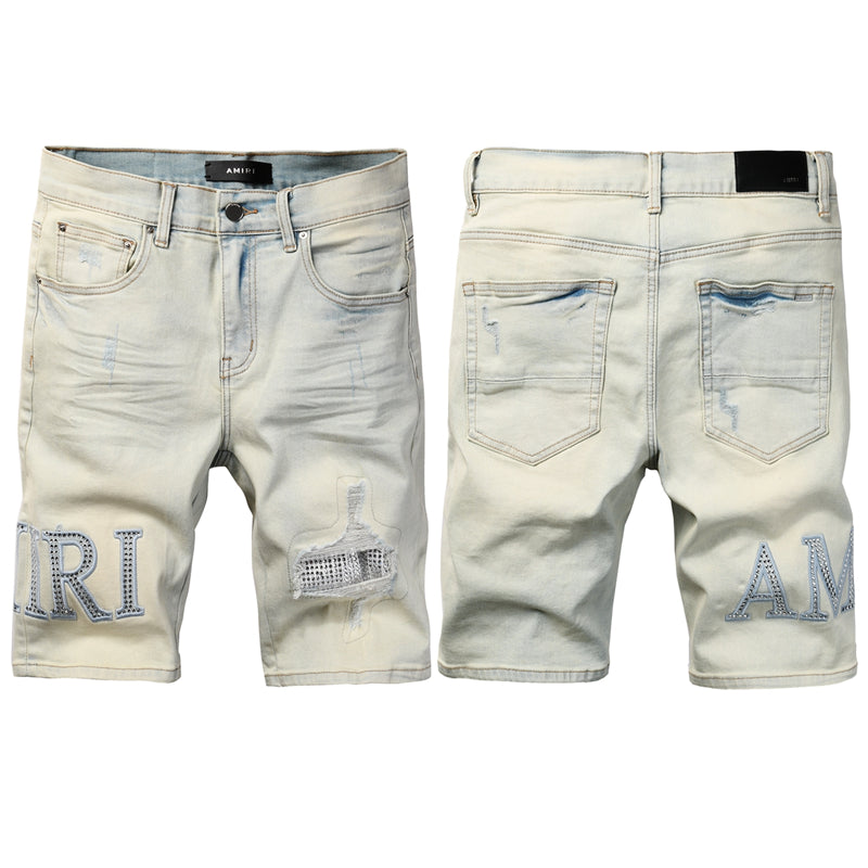 SOLLSALE-AMIRI  Fashion Denim shorts 6002