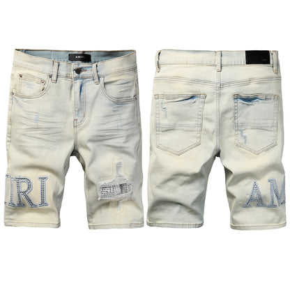 SOLLSALE-AMIRI  Fashion Denim shorts 6002