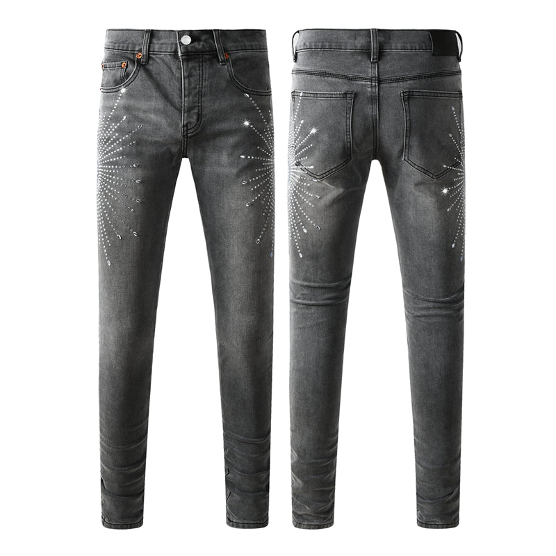 SOLLSALE-PURPLE  Fashion Jeans 9123