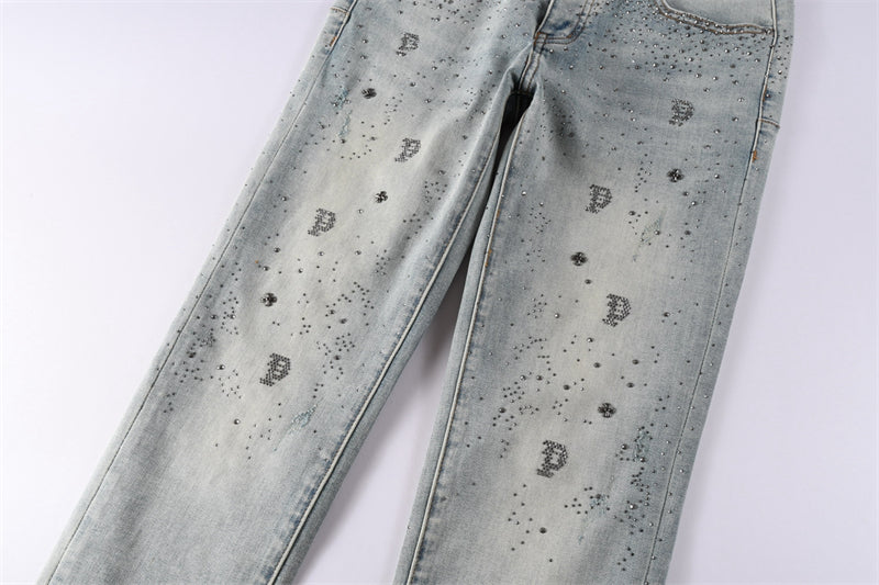 SOLLSALE-PURPLE  Fashion Jeans 9127