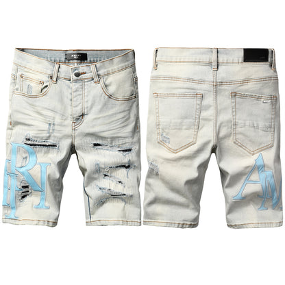 SOLLSALE-AMIRI  Fashion Denim shorts 6006