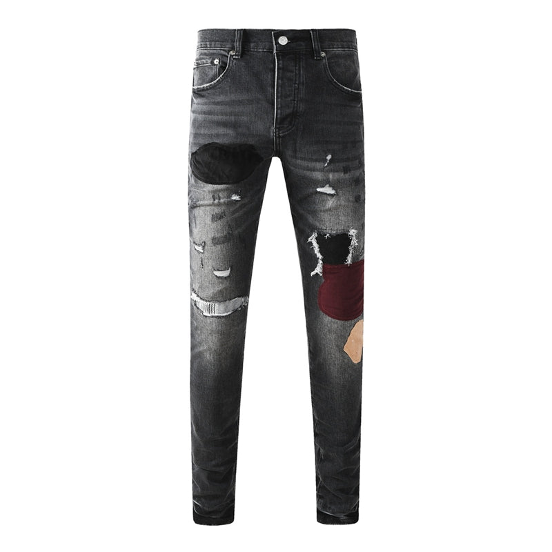 SOLLSALE-PURPLE  Fashion Jeans 9135