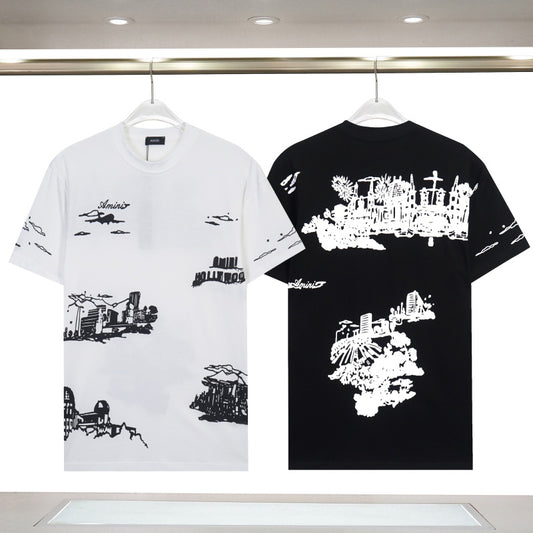 SOLLSALE-AMIRI  fashion T-shirt