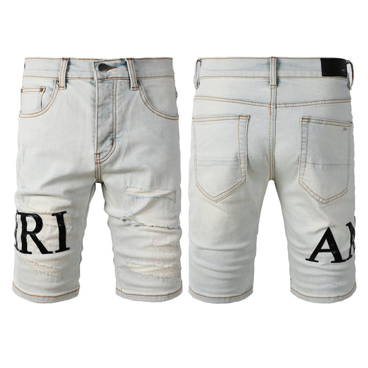SOLLSALE-AMIRI  Fashion Denim shorts 6001