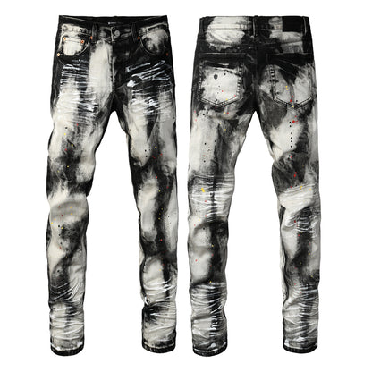 SOLLSALE-PURPLE  Fashion Jeans 9111