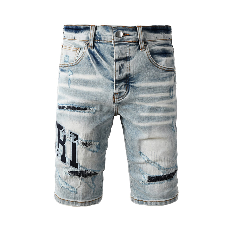 SOLLSALE-AMIRI  Fashion Denim shorts 6008