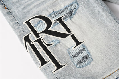 SOLLSALE-AMIRI  Fashion Denim shorts 6003