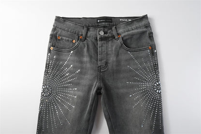 SOLLSALE-PURPLE  Fashion Jeans 9123