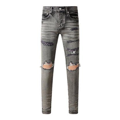 SOLLSALE-PURPLE  Fashion Jeans 9068