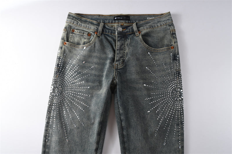 SOLLSALE-PURPLE  Fashion Jeans 9122