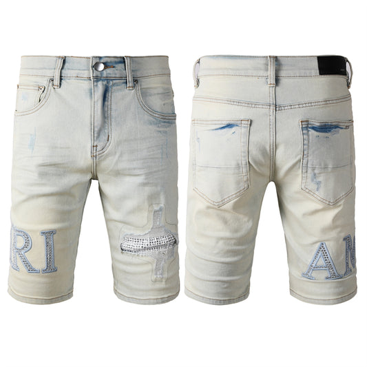 SOLLSALE-AMIRI  Fashion Denim shorts 6002