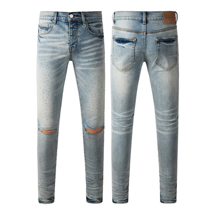 SOLLSALE-PURPLE  Fashion Jeans 9119