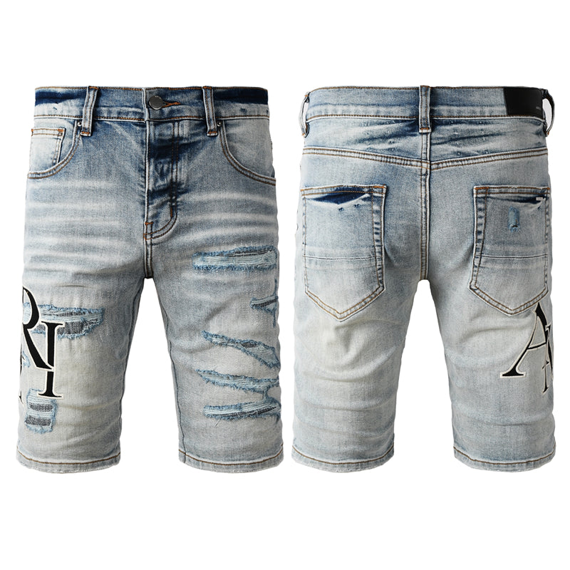 SOLLSALE-AMIRI  Fashion Denim shorts 6003