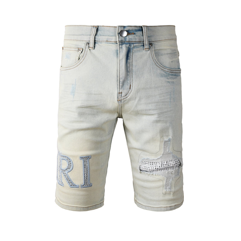 SOLLSALE-AMIRI  Fashion Denim shorts 6002
