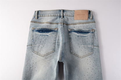 SOLLSALE-PURPLE  Fashion Jeans 9119
