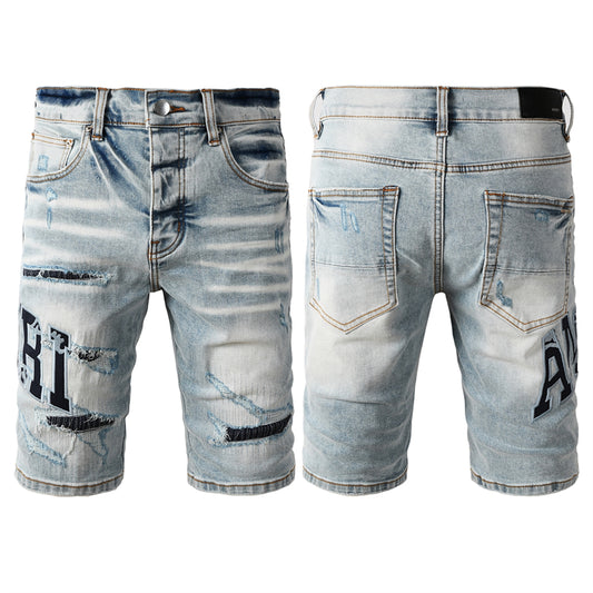 SOLLSALE-AMIRI  Fashion Denim shorts 6008