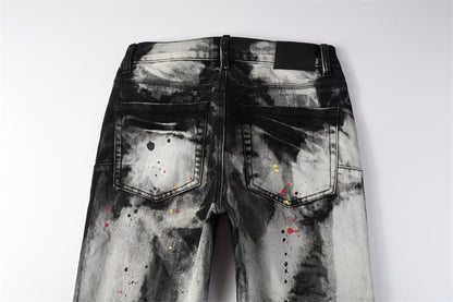SOLLSALE-PURPLE  Fashion Jeans 9111