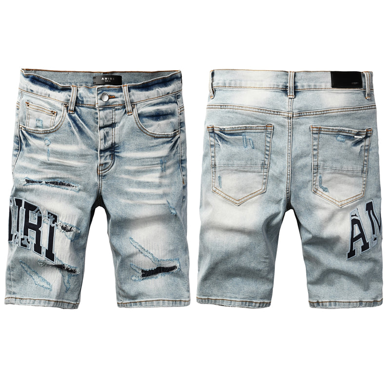 SOLLSALE-AMIRI  Fashion Denim shorts 6008